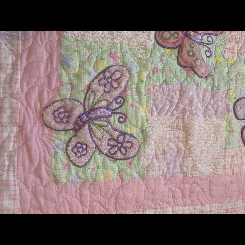Machine Quilted Baby Blanket